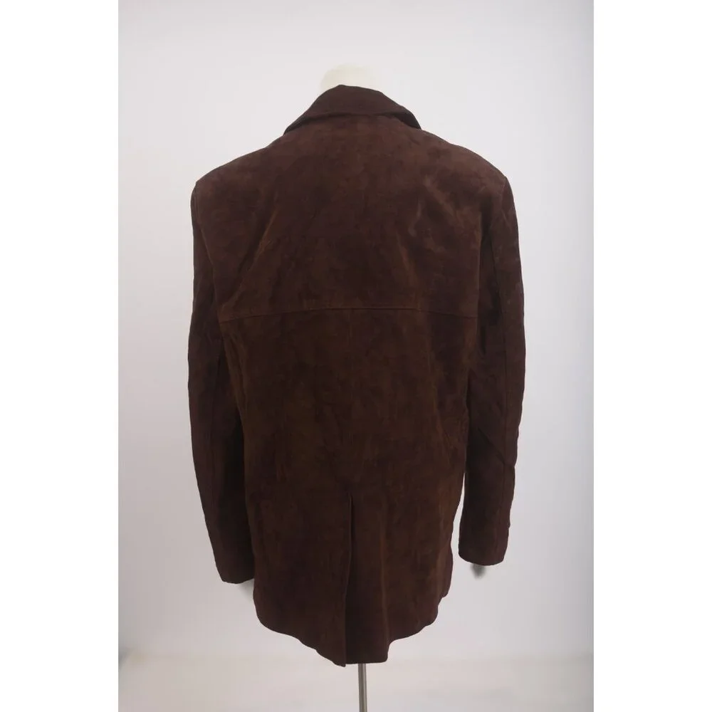 Zara ZW Collection Womans Suede Leather Blazer Jacket M Brown 4341/814 NWT - Picture 6 of 8